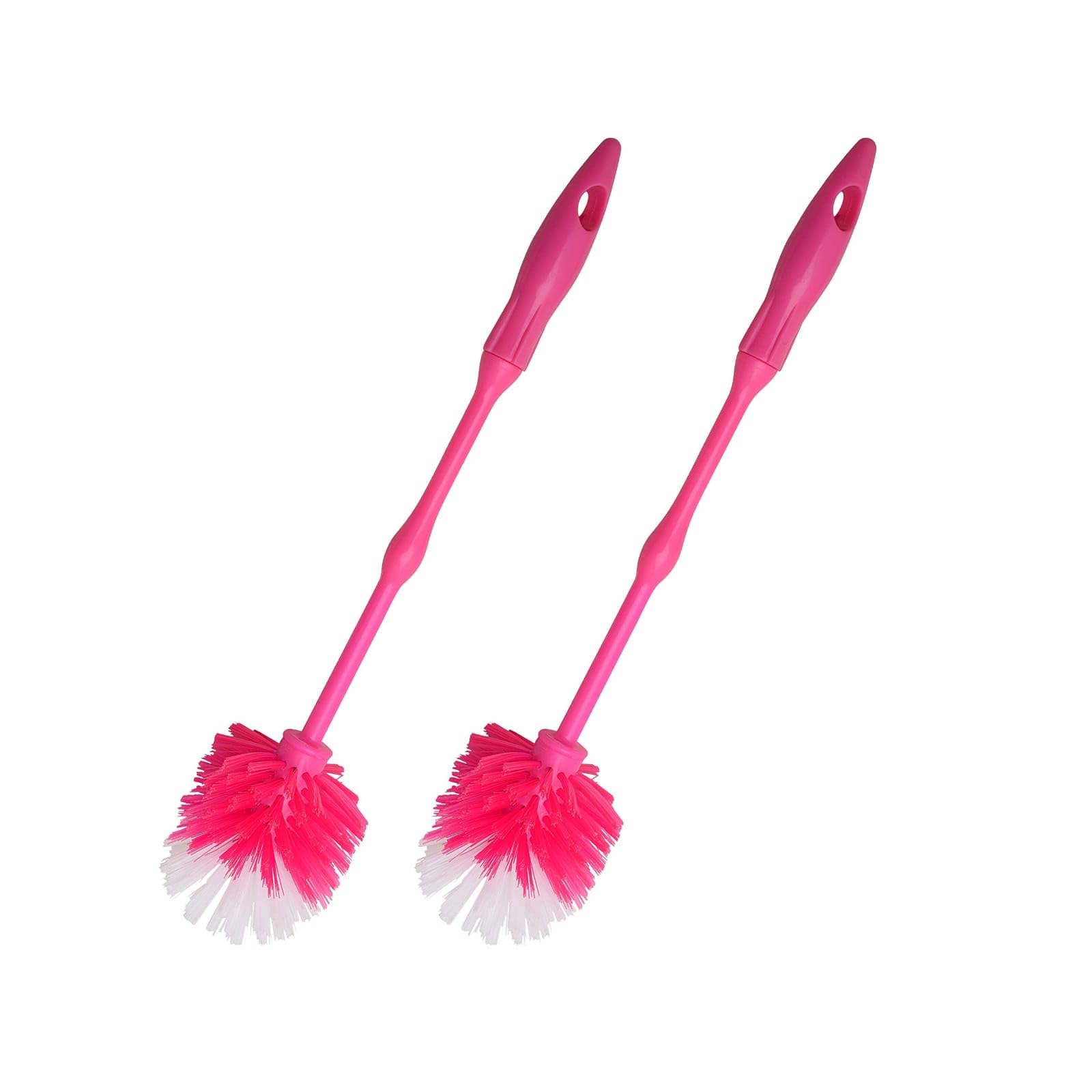 SNAG (Pack of 2pc) Plastic Round Toilet Cleaner Brush Bathroom Cleaner (Muticolor)-image-18