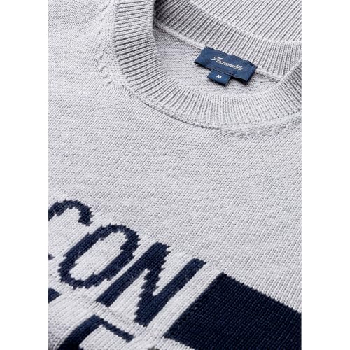 Faconnable Cot Crew FRT Stripes Sweater XL – vue 3