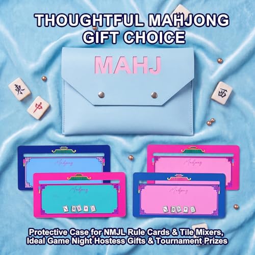 Funda de cuero para cartas Mahjong 8x6 pulgadas miniatura 7