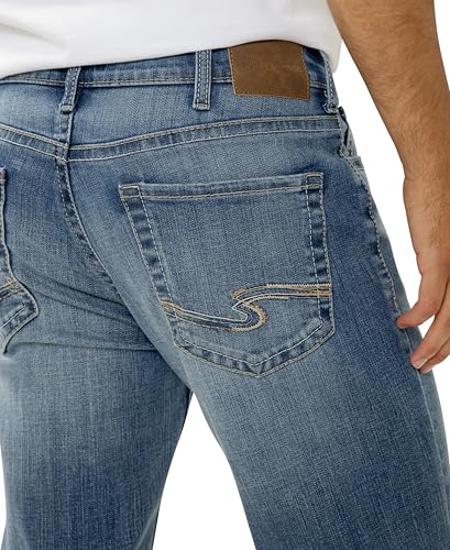 Image of Silver Jeans Co. Men's Zac Relaxed Fit Straight Leg Jean - Legacy
