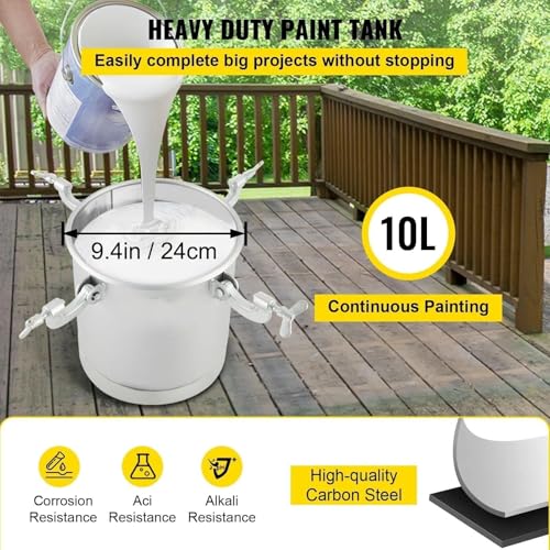 Airless Paint Sprayer Plecak Elektryczny opryskiwacz do farb, wysokociśnieniowy zbiornik 10L 15L Spray z pistoletem i wężem Odpowiedni do wszystkich powłok natryskowych