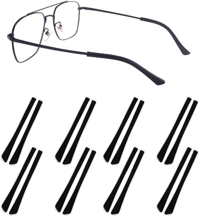 Gdnmpat Puntas de extremo de la patilla para gafas, soporte de tubo de silicona suave antideslizante, retenedores de gafas, puntas de repuesto para