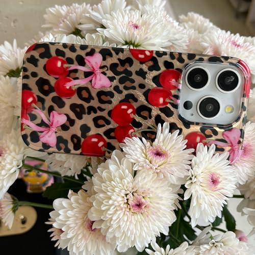 Coque antichoc iPhone 17 imprimé guépard cerise fin et anti-rayures - 7