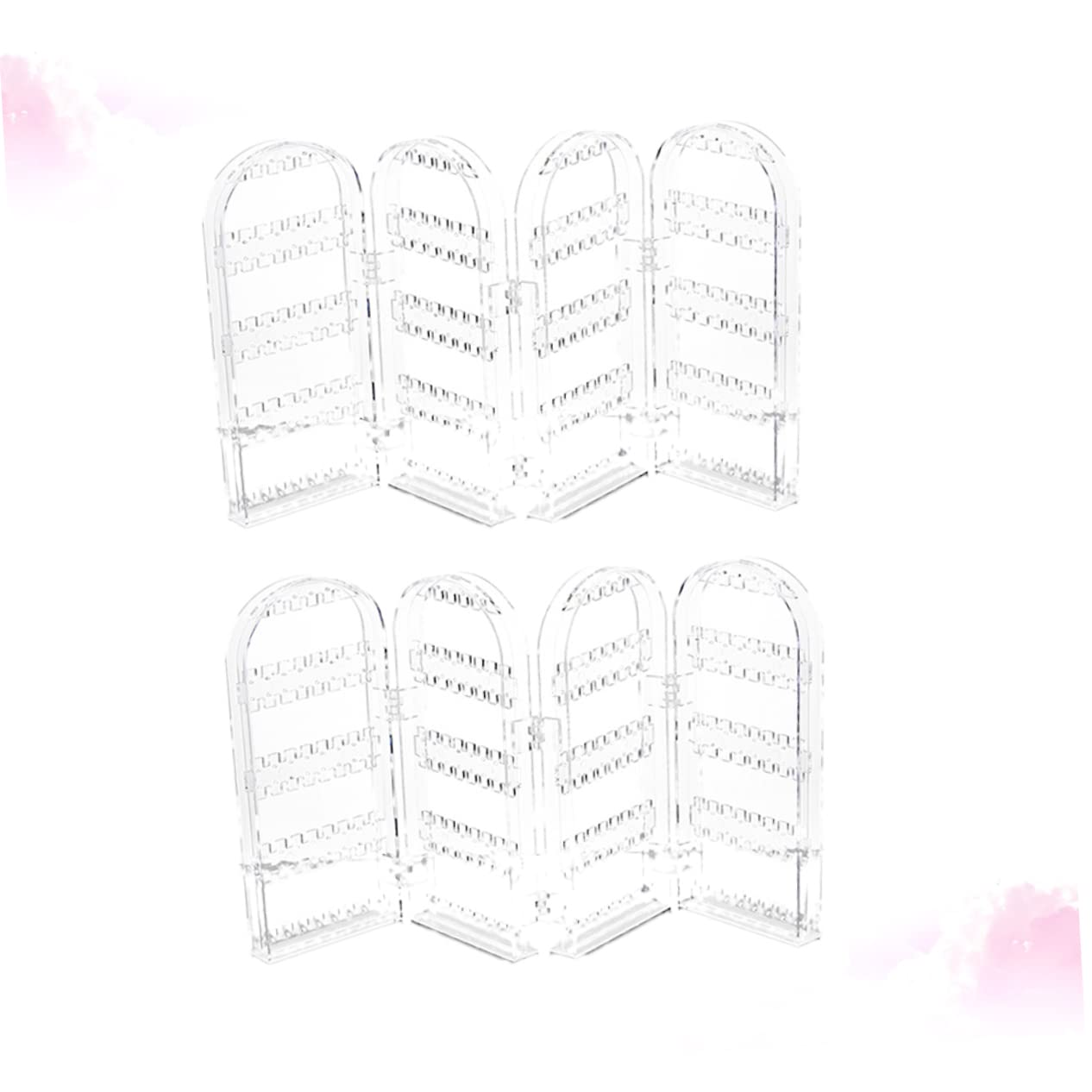 TOPBATHY Espositore per Orecchini in Plastica, 2 Pezzi, 4 Parti