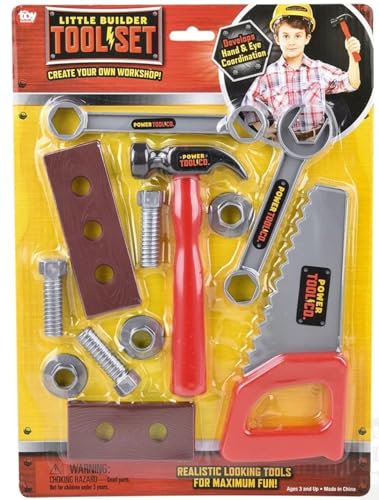 Handyman Tool Set for Kids, 12 Piece Toy Tools, Workshop, Ages 3+