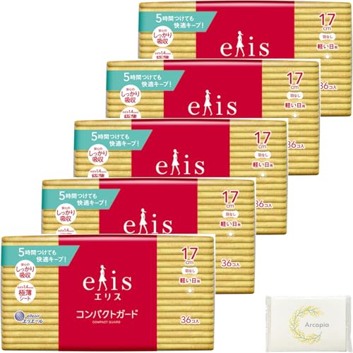 �y�Z�b�g�i�zSANITARY NAPKIN �����p�i�v�L�� �R���p�N�g �K�[�h �y�����p �H�Ȃ� 17 cm 36�R�� 5�_�Z�b�g �����̐����P�A��