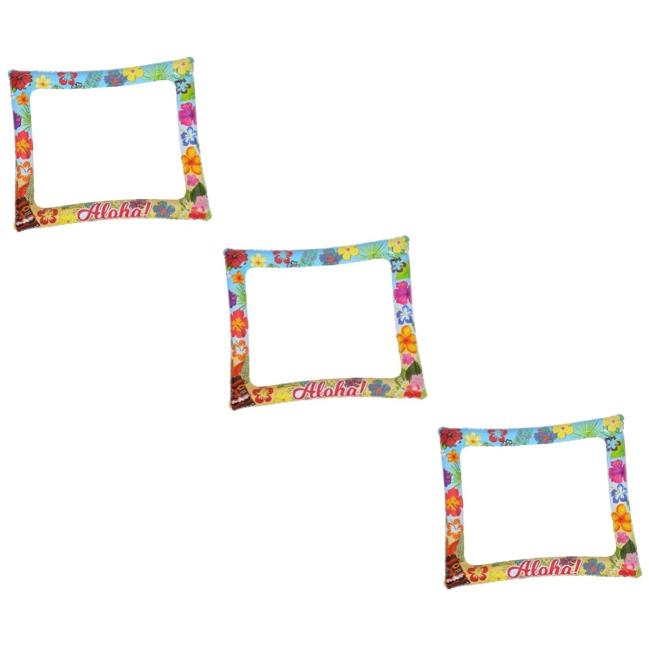 TOYANDONA 3 Stück Aufblasbarer Foto Rahmen für Partys Hawaii Design Leicht und Tragbar für Fotos und Party Dekoration Vielseitig Einsetzbar für Hochzeiten Übernachtungspartys und Silvester