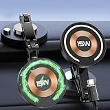 magnetisches Autohalterung, 15 W Schnellladegerät, magnetisches kabelloses Autoladegerät, kabelloser Autotelefonhalter, 360° drehbare magnetische Autohalterung für 17/16/15/14/13/12 Phones(1Stück )