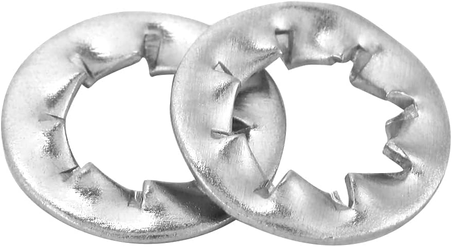 Tools Compatible with Serrated Lock Washer, Serrated Lock Washer, Stainless Steel Serrated External Toothed Lock Washer Flat Tool Set for Electrical, Lock Washers (M10(30PCS))