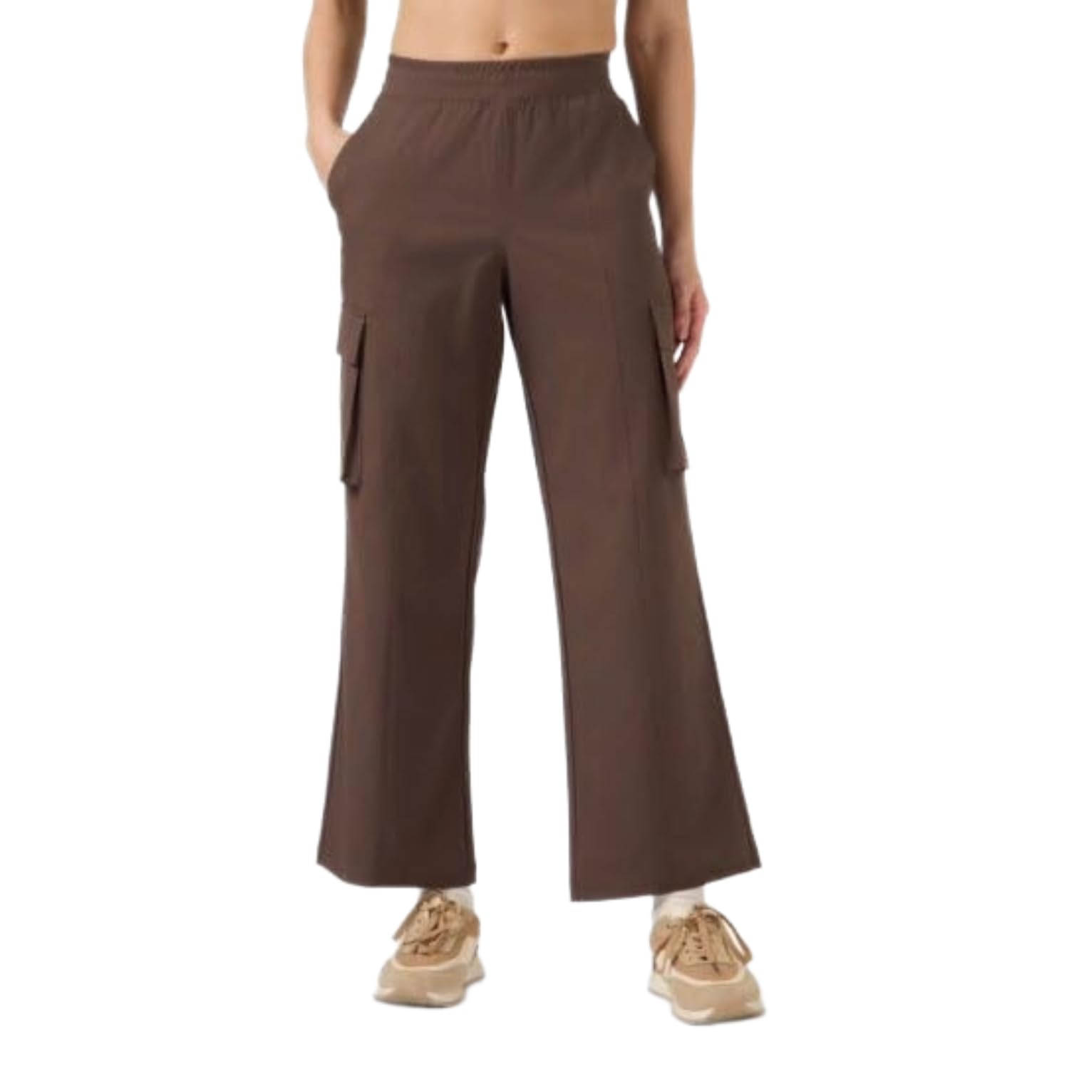 technosport Women's Regular Fit Solid Sports Cargo Trackpants with Ts Flexi-picture-29