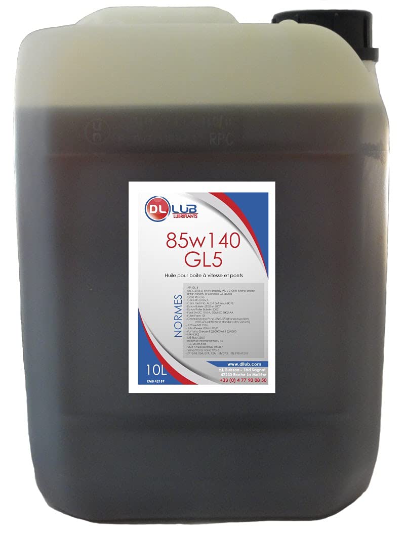 DLLUB - HUILE BOITE A VITESSE ET PONT 85W140 GL5-5 litres - 5