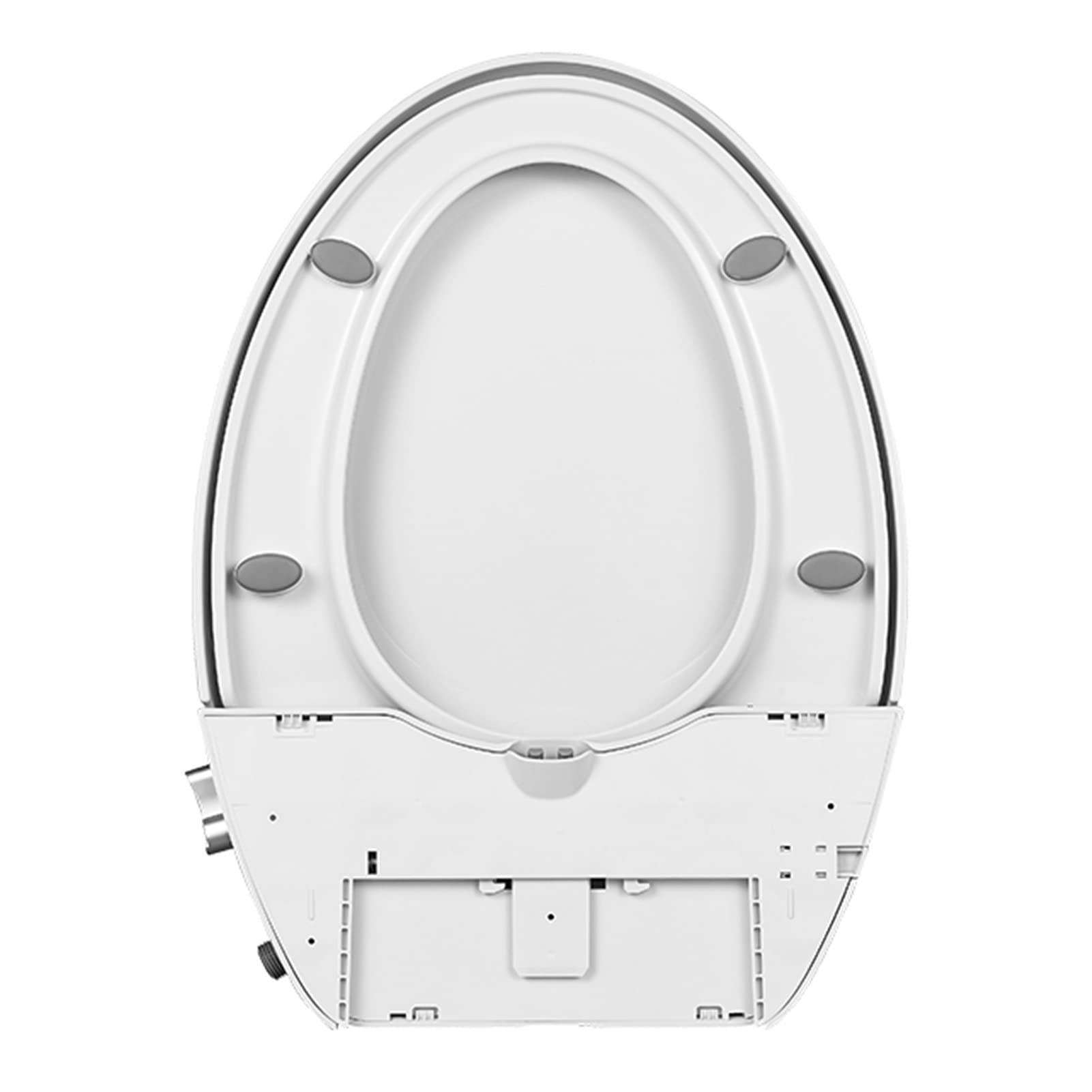 Siège de toilette avec buse autonettoyante pour stopper les claquements de lunette