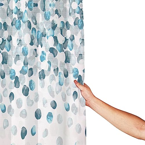 Rideau de douche bleu TOMPPY géométrique imperméable en polyester - 5