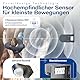 HUBER Motion 100 Infrarot Bewegungsmelder 360° mit 4 Sensoren und Fresnel-Linse - IP65 Bewegungsmelder LED geeignet I inkl. Unterkriechschutz & Bereichsbegrenzung, Wand-/Deckenmontage, anthrazit