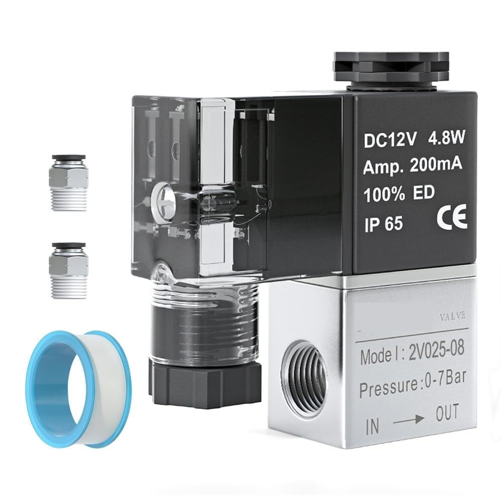 Électrovanne 12V 1/4" NPT pour système d'arrosage automatique et bricolage