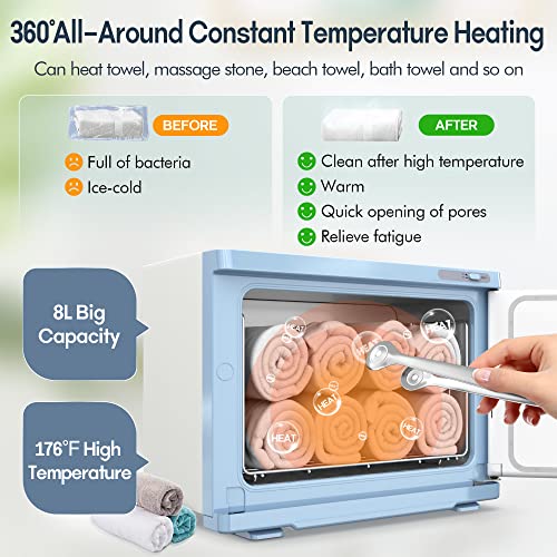 8L Personal Hot Towel Warmer, Hold 12 Facial-Sized Towels Use For Home, Kitchen, Bathroom, Towel Cabinet #TOP4
