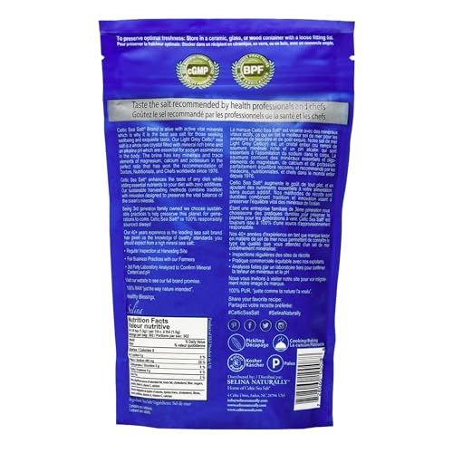 Image of Celtic Sea Salt Light Grey Coarse - Unrefined Mineral Salt, 70+ Trace Minerals, Sustainably Harvested, GMP Certified - Cooking, Finishing, Hydration, Grinder Use - 2 Pack (1 lb Each)
