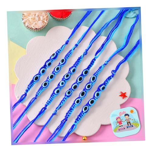 Image of CraftVatika Evil Eye Rakhi Set of 6 for Brother Bhaiya Mens Girls Boys, Evil Eye Design Rakhi Gift Combo Set for Bhai Sister, Rakhis for Rakshabandhan With Gift Combo for Home Decor