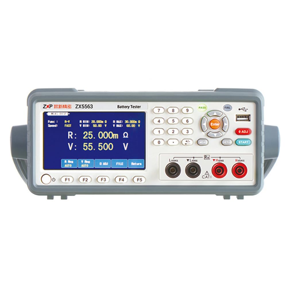 ZX5563B ZX5563C ZX5563E Ultra-High Voltage Battery Internal Resistance Tester with 4.3-inch LCD Color Display (ZX5563E(Voltage 1500V,Resistance 3.1kΩ))