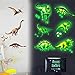 Yeelan Dinosaurier Leuchtsticker Wandtattoo Dino Selbstklebend Wandsticker Leuchtaufkleber Spielzeug Selbstklebende Aufkleber Wandaufkleber DIY Aufkleber für Kindergarten Baby Kinder Schlafzimmer