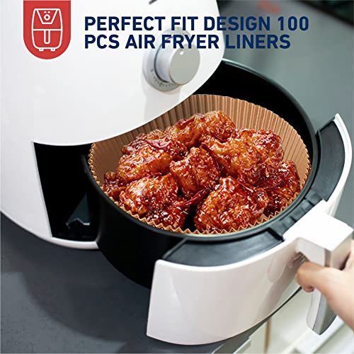 RAJA UNCLE Air Fryer Liners, Paper Liners, 100PCS of 6.3 Inch Round Liners Disposable, Non-Stick - Image 4