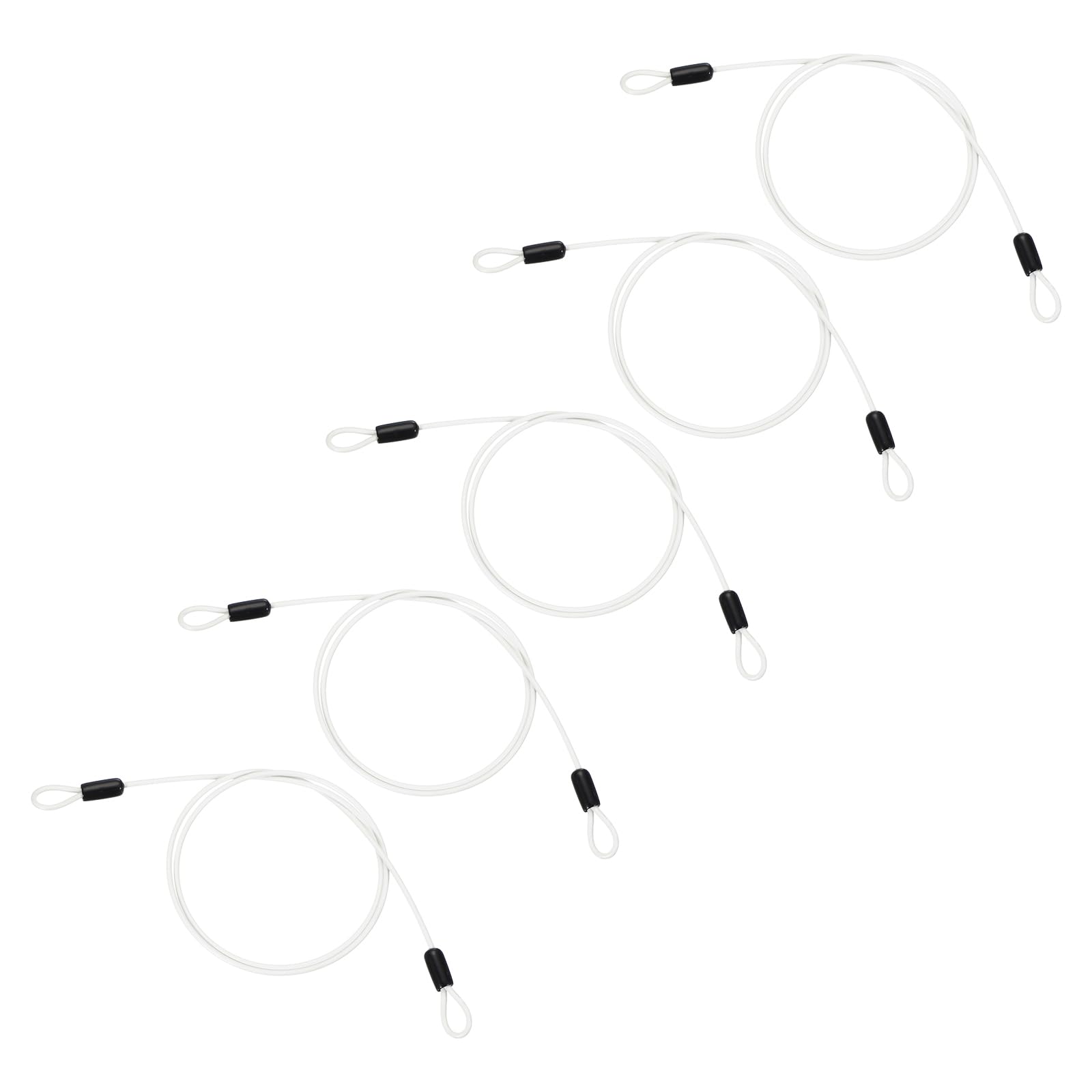 PATIKIL 1/8" Dia Vinyl Coated Stainless Steel Cable with Loops