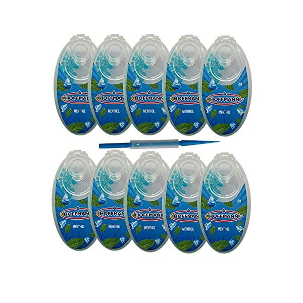 Hoffmann - Premium Aroma Kapseln Menthol | DIY Click Filter Kugeln| 10er-Pack | 1000 Kugeln
