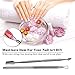 Yinhing Professional Stainless Steel Nail Cuticle Pusher Remover Kit Double Ended Nail Tools with 4 Heads Anti Slip Handle for Manicure Pedicure Salon Home DIY Silver 2Pcs