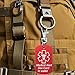 JUCARA Medical Alert Luggage Tag, See Card In Wallet Key Tag for Bag Zipper Pull Bag