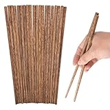 10 Pares Palillos Chinos de Madera,Palillos Japoneses,Palillo Chinos,Palillo de Bambú Estilo Japonés,Reutilizables Sin Cera,Pintura,Apto para Lavavajillas,Antideslizantes,para Sushi Cocina Asiática