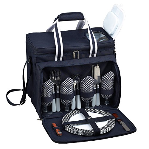 Picnic at Ascot Original Insulated picnic cooler with Service for 4 -Designed