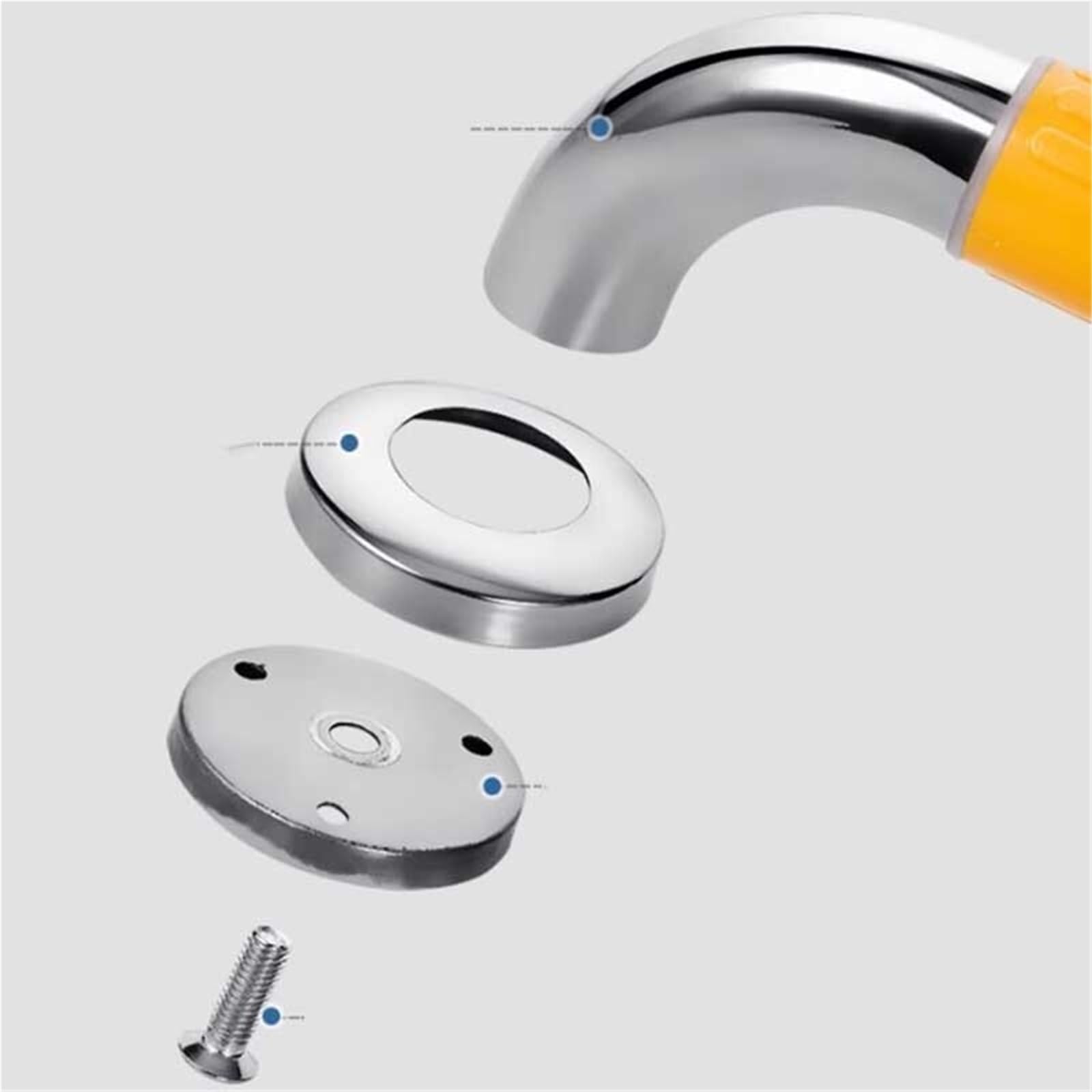 Barras de Apoyo para baños Asa de baño para Personas Mayores, Agarre Fuerte para Inodoro, asa de Seguridad para baño, pasamanos, Accesorios para Barra de Agarre(304 White - 68CM)