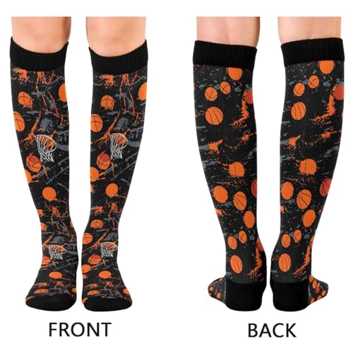 Image of Pigsaly Ceramic Mugs Coffee Cups Womens Knee High Socks Love Compression Socks Athletic Tube Sock Outdoor Sport Socks