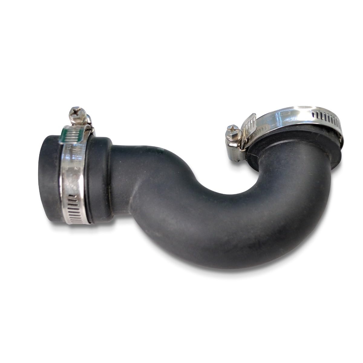 Replacement P-Trap for Pedicure Spa, Rubber with Clamps, Black