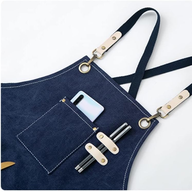 Canvas Kitchen Aprons For Woman Men Chef Work Apron Grill Restaurant Bar Shop Cafes Beauty Nails Studios Uniform