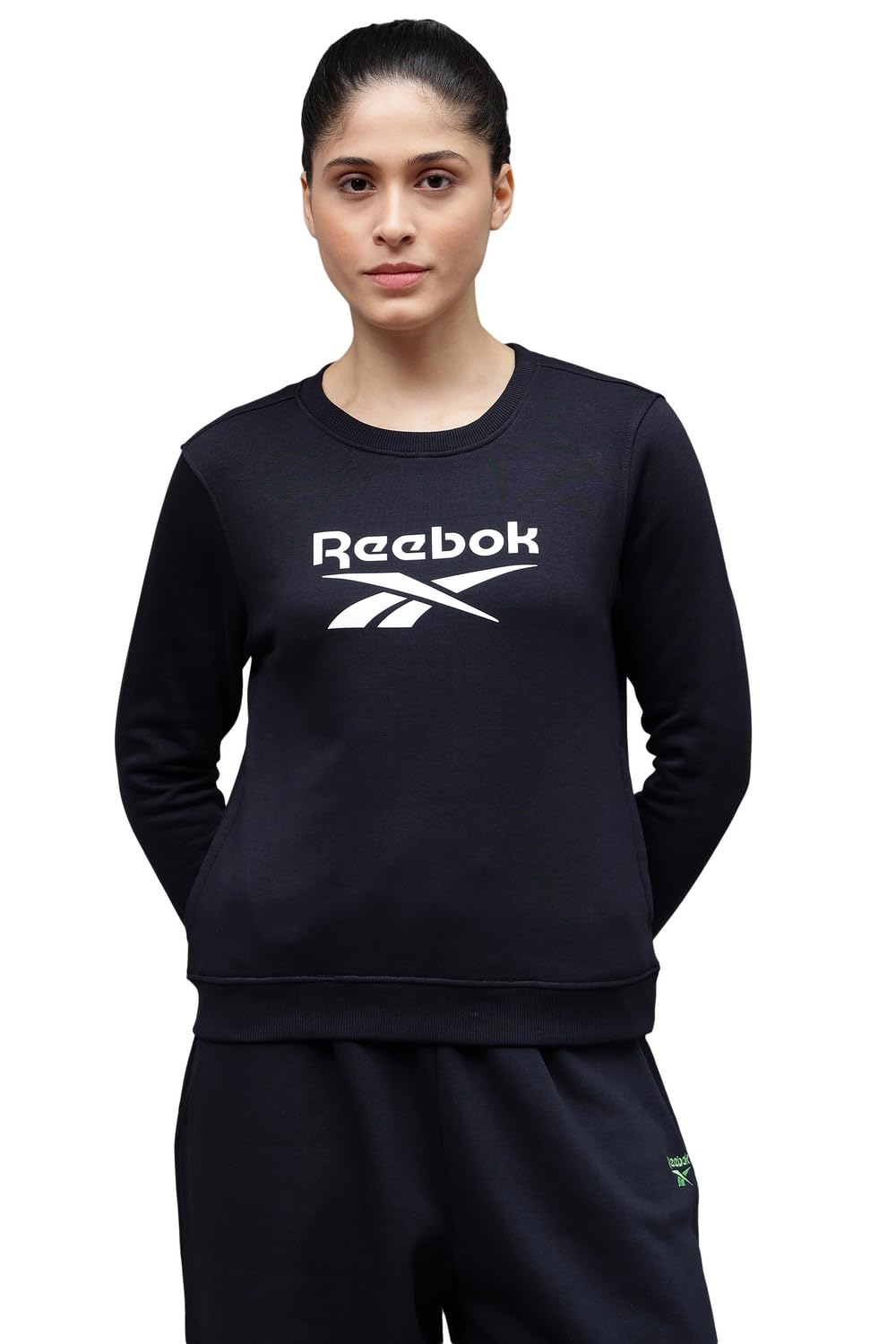 Women’s Crewneck Sweatshirt – Soft Fleece Pullover with Side Pockets-image-9