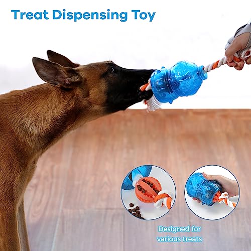 Tikaton Interactive Treat Dispensing Dog Toys, Durable Puppy Puzzle Rope Knot Tug Toy For Small/Medium/Large Breeds thumb #2