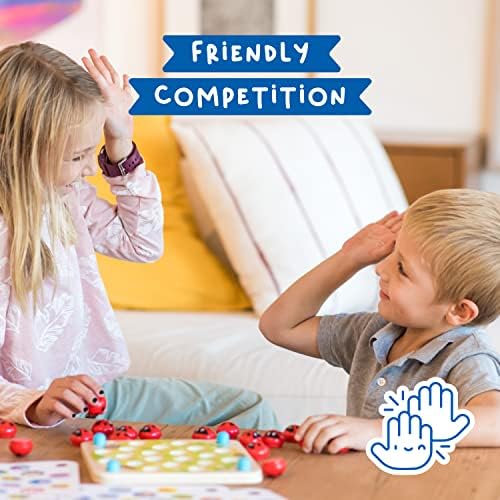 Nene Toys Ladybug’s Garden Memory Game – Wooden Memory Matching Game for Kids Age 3 4 5 Years Old – Family Board Games with 10 Fun Patterns – Educational Toy for Boys & Girls Cognitive Development 6 51b5HWJLuLL. AC