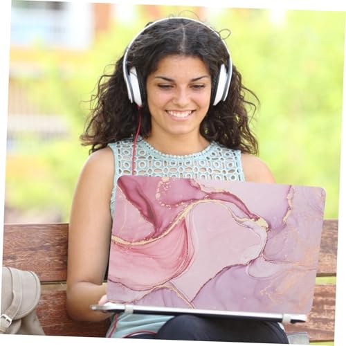 Funda rígida Macbook Air de 2 piezas con diseño de mármol y protector de teclado 7