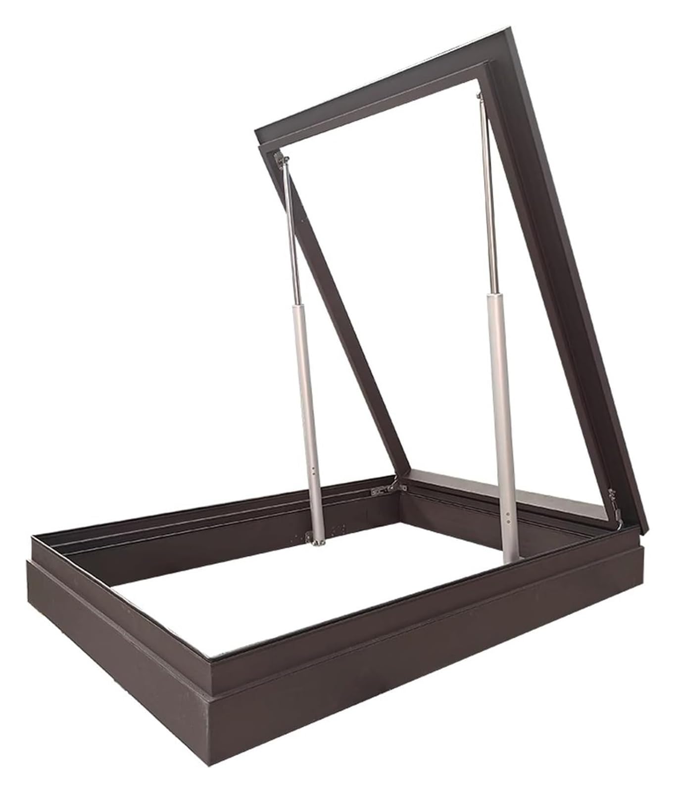 Klerdh Brown(Lxw) Skylights, Glazed Skylight Window With 80° Opening, Ideal For Sloped(90X90cm)