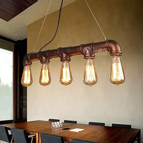 Lámpara colgante 5-luces restaurante para iluminar mesas de comedor 4