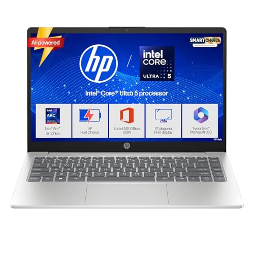 Image of HP 14, Intel Core Ultra 5 125H (24GB DDR5, 1TB SSD), Micro-Edge, Anti-Glare, FHD, 14'' /35.6cm, Win11, M365* Office24, Si Care Pack 2 Years Additional Warranty with Onsite Support