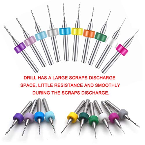 Micro Drill Bits - 10Pcs 0.3Mm To 1.2 Mm Tungsten Carbide Pcb Print Circuit Board Tip Rotary Tool Jewelry Cnc Engraving Drill Bits Set For Pcb Circuit Board, Dremel Pcb Jewelry Making (0.3-1.2Mm) #TOP2