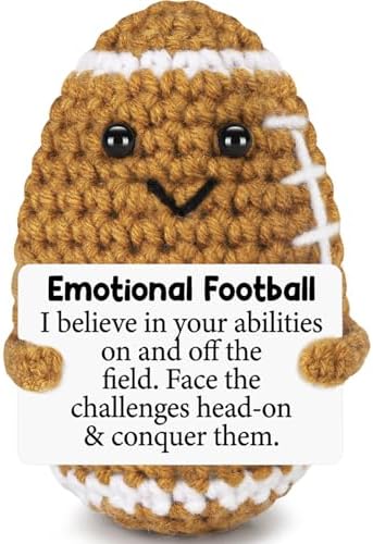 Funny Crochet Football Doll Inspirational Christmas Birthday Gift...