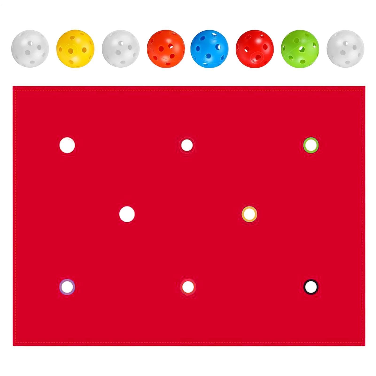 Team Games Lochplane – interaktive Gruppenaktivität, 200 x 145 cm großes Spielfeld aus Stoff, 8 Mehrfarbig abgestimmte Balancierbälle, gewebte Polyesterplane – für Parkspielplätze