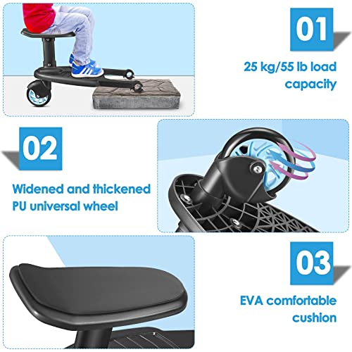 Buggy Board, SEAAN Walking Foot Kinderwagen Universal Sitzen Stehen Tragbar, Komfortabel und Sicher Kinderwagen Zubehör (2-6 Jahre, 25 Kg)