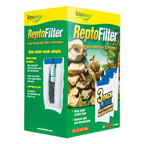 Image of Tetra ReptoFilter Large Filter Cartridges for Terrariums, Fits TetraFauna ReptoFilter 50 gal, 3 Count (Pack of 2)