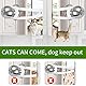 Türhalter für Katzen, 7 Verstellbare Löcher, Türhalter für Haustiere, Hält Hunde Fern, PE-Edelstahl, , Sicher, Babysicher für Schlafzimmer (Weiss)