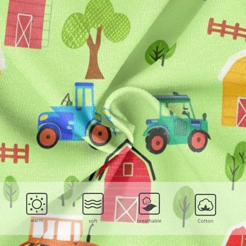 Girls Underwear Toddlers 2t Cotton Little Girl Panties Artistic Briefs Undies Kids Cute Cartoon Tractors Green3