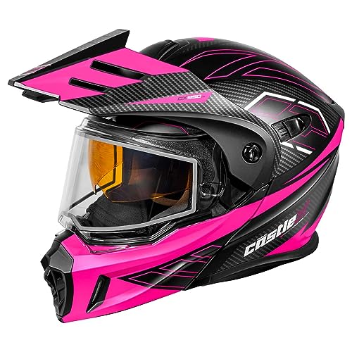 Castle X CX950 V2 Fierce Modular Snow Helmet (Matte Black/Pink Glo - X-Large)